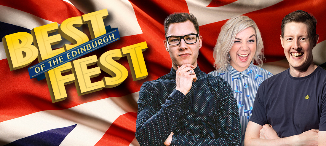 Image Description: Three comedians performing in Best of the Edinburgh Fest at the Adelaide Fringe